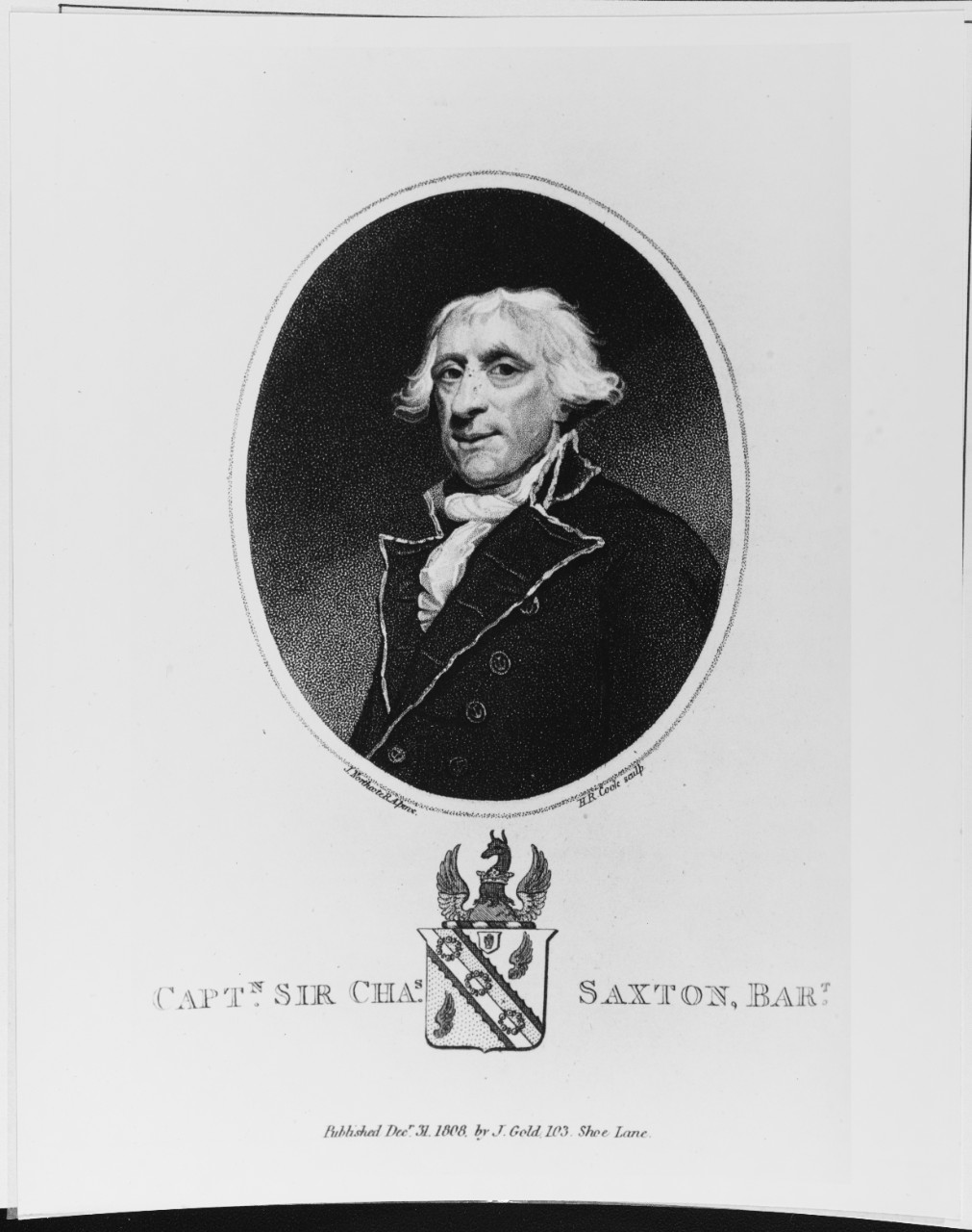 Sir Charles Saxton (1732-1808) British Navy Captain.