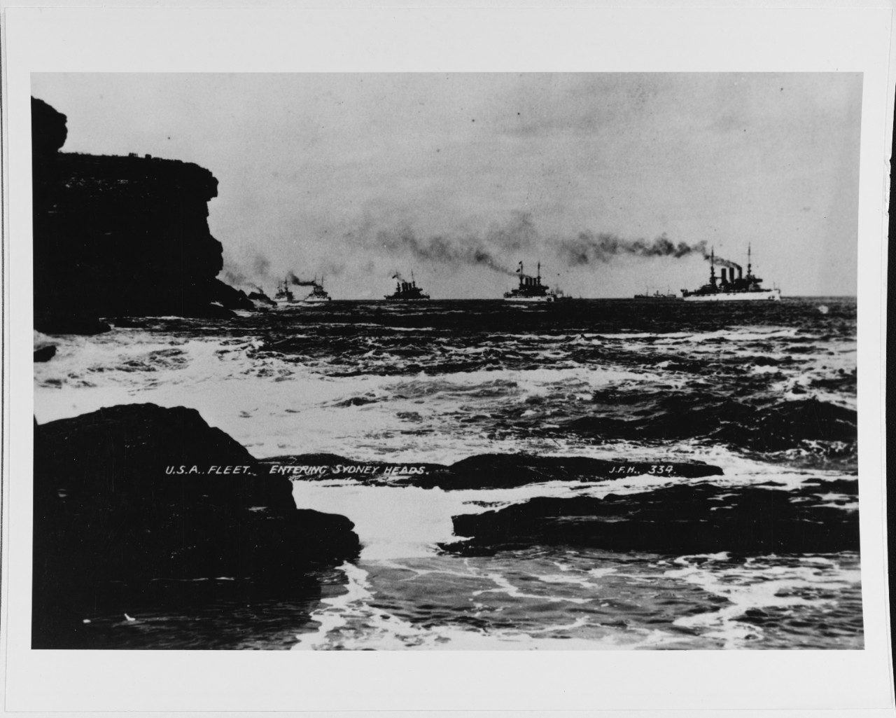 Photo #: NH 67143  World Cruise of the &quot;Great White Fleet&quot;, 1907-1909