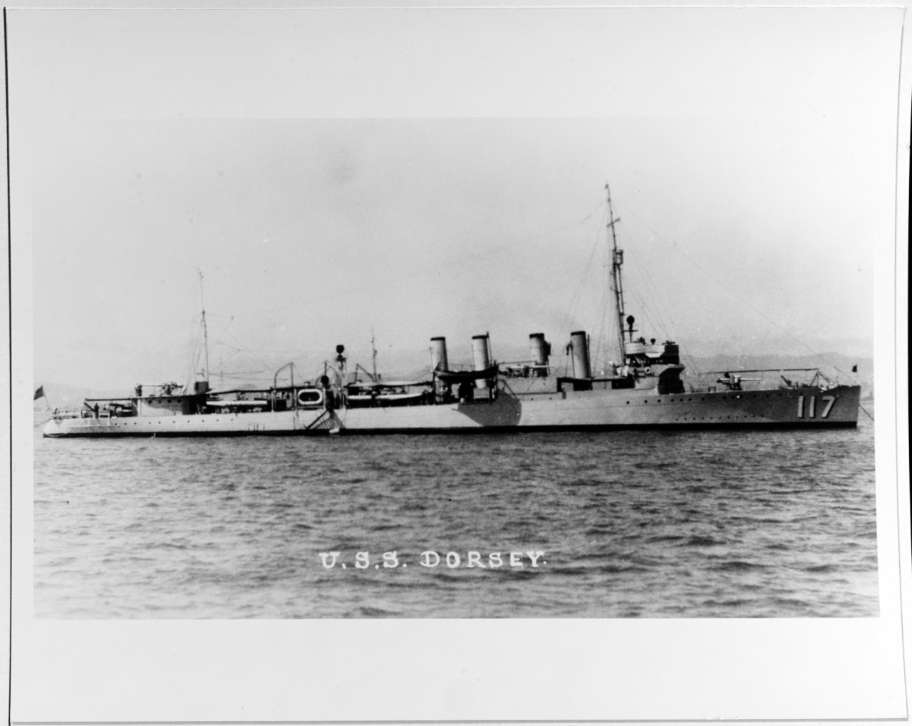 USS DORSEY (DD-117) 1918-1946.