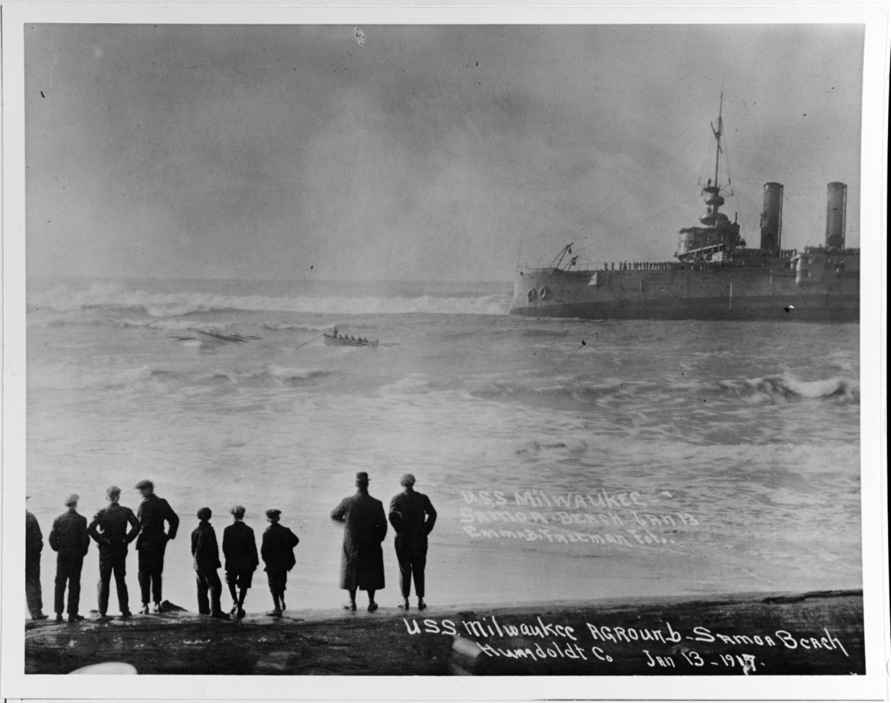 Photo #: NH 67717  Loss of USS Milwaukee, January 1917