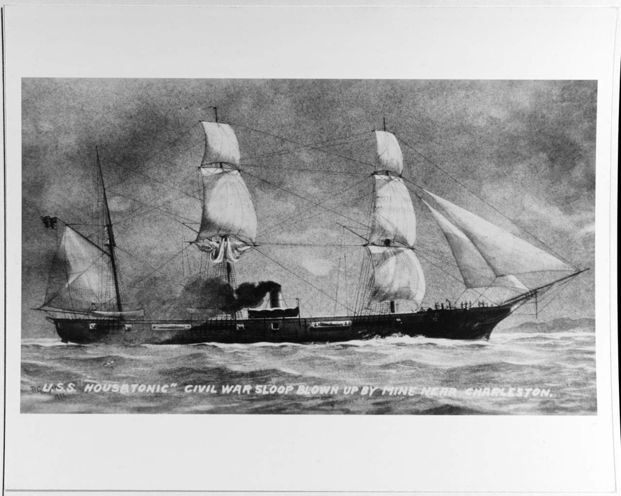 USS HOUSATONIC (Sloop of war) 1861-1864.
