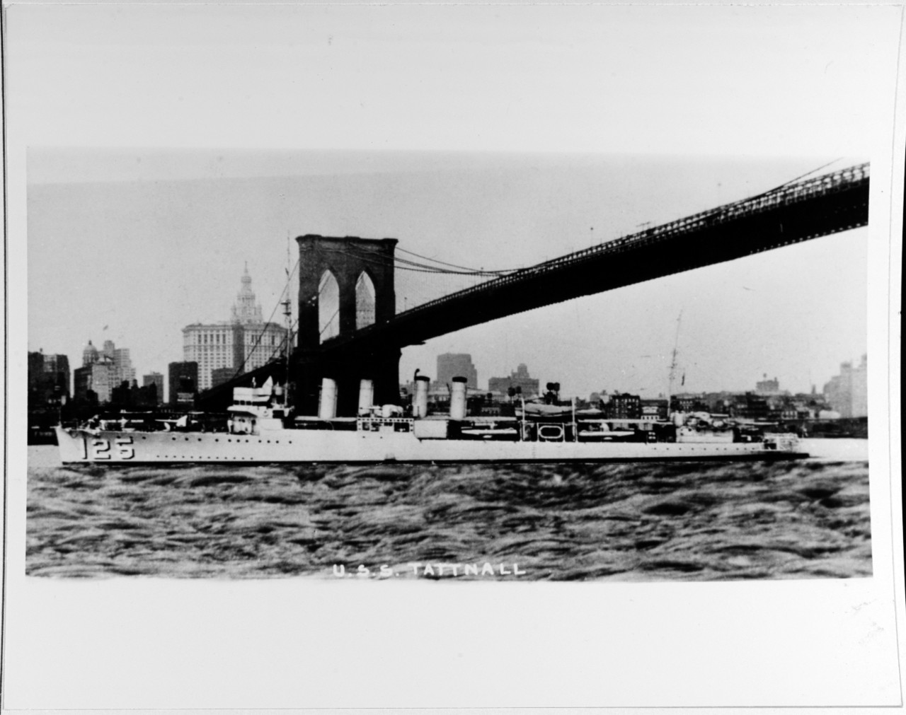 USS TATTNALL (DD-125) 1919-1946.