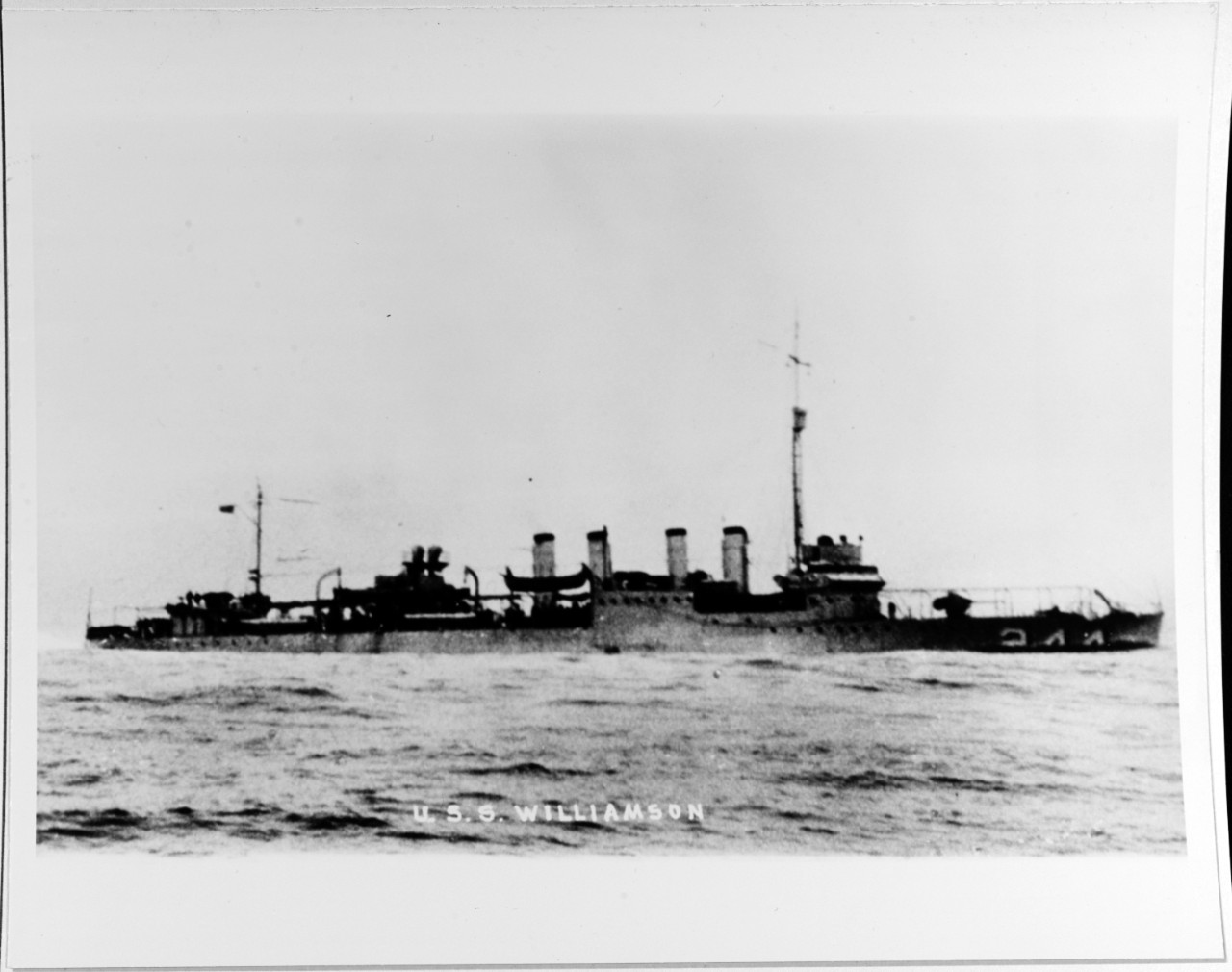 USS WILLIAMSON (DD-244) 1920-1946.