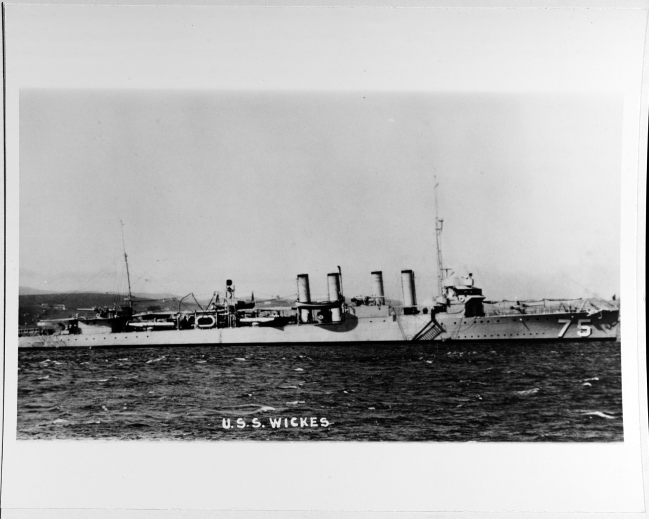 Photo #: NH 67821  USS Wickes (DD-75)