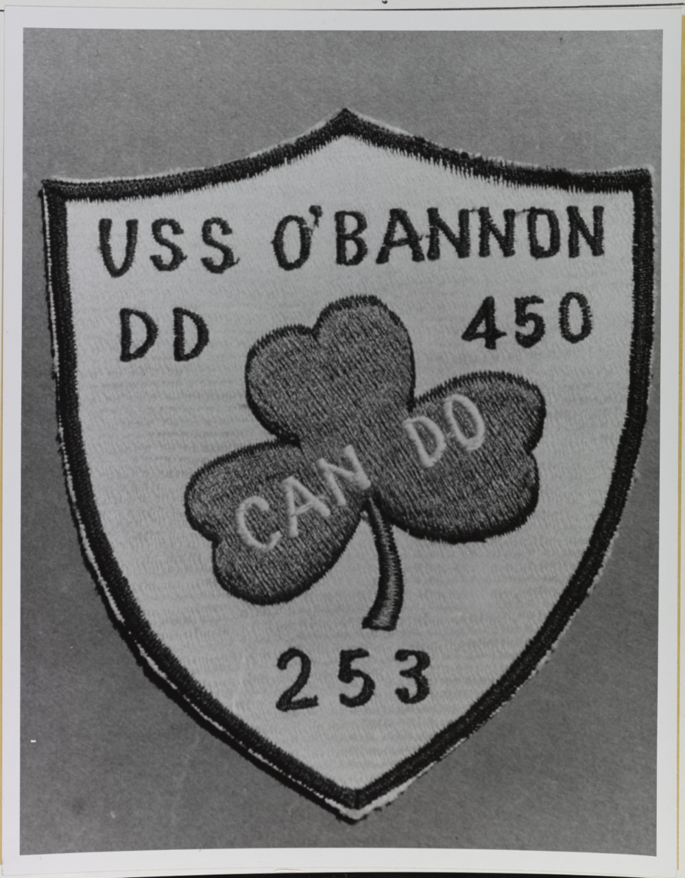 Insignia:  USS O'BANNON (DD-450)