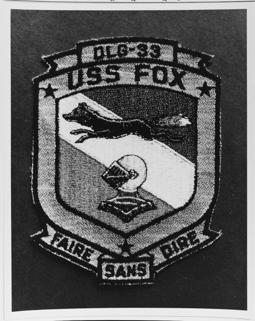 Photo #: NH 68358-KN Insignia: USS Fox (DLG-33)
