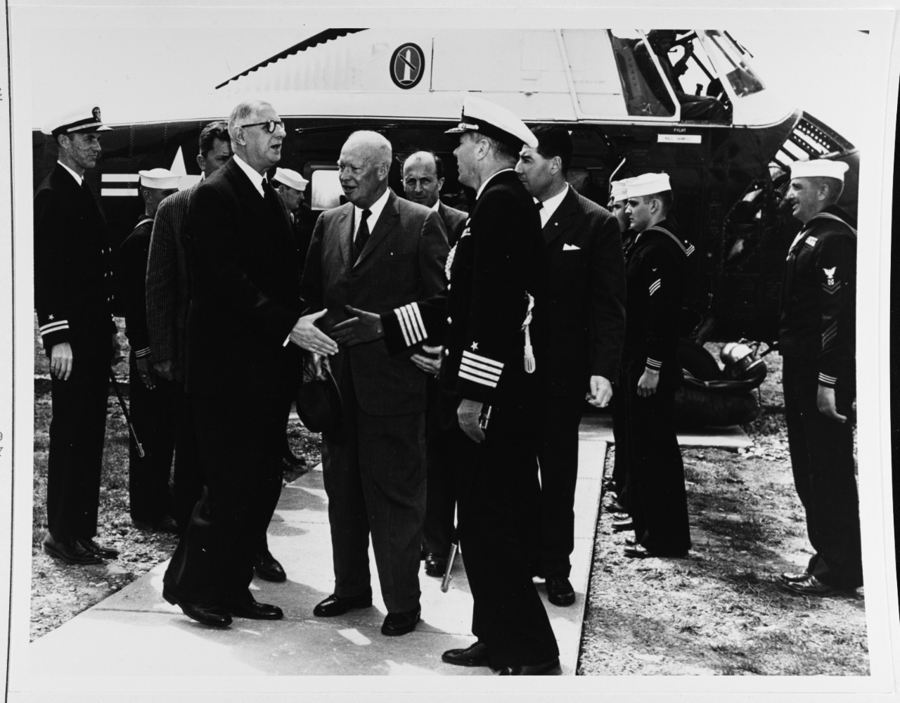 Photo #: NH 68571  President Dwight D. Eisenhower President Charles de Gaulle, of France