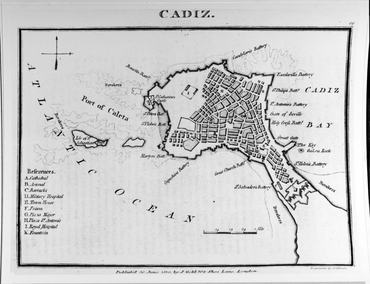 Plan of Cadiz, Spain