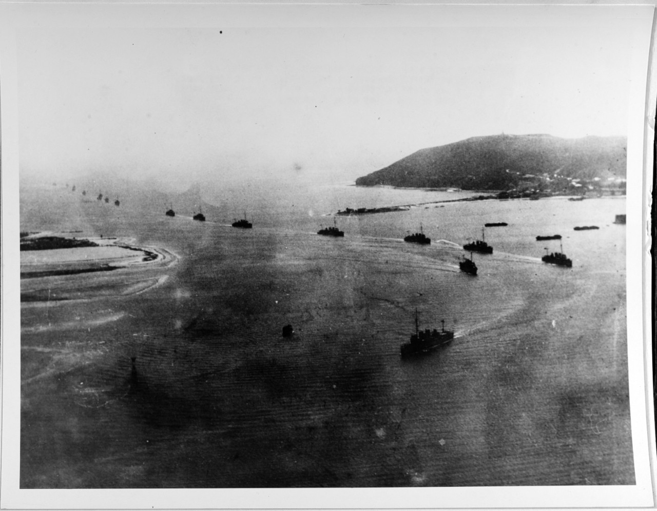 Destroyer squadron entering San Diego, California