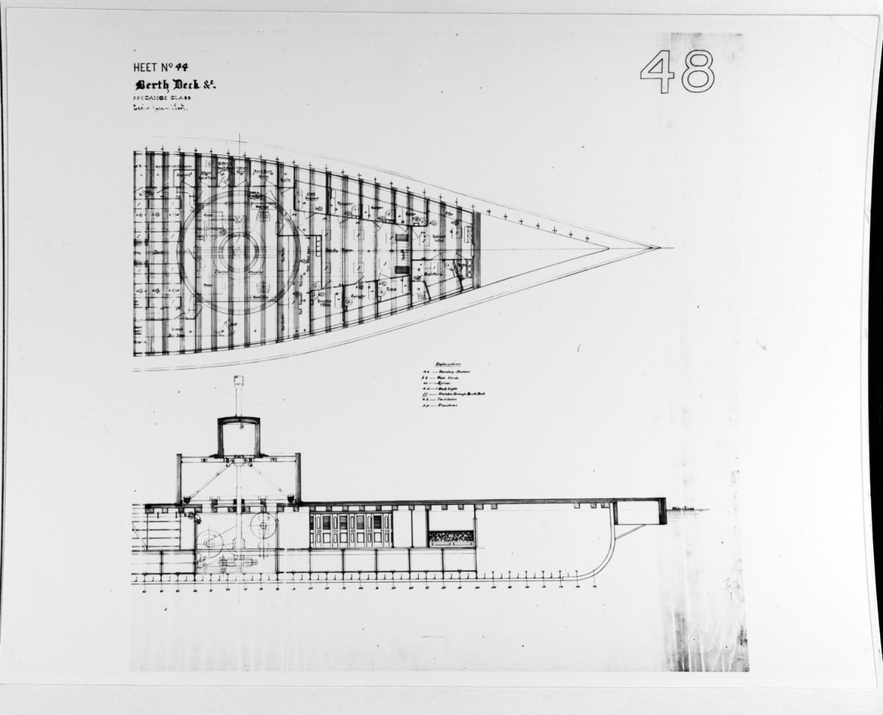 Photo #: NH 69061  &quot;Plan of Berth Deck, &amp;c. -- Tippecanoe Class&quot;