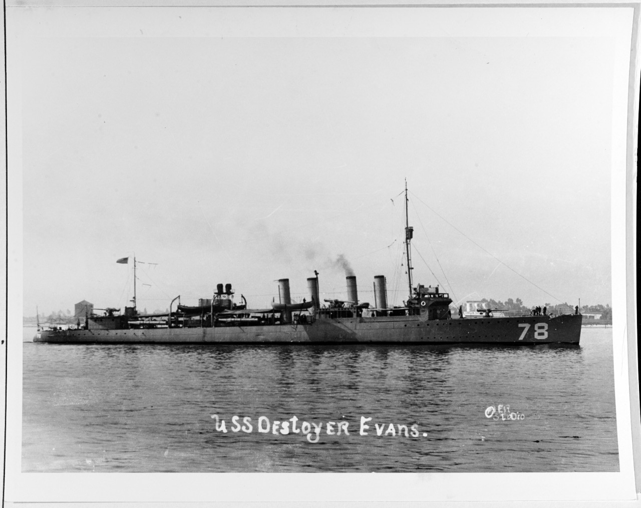 Photo #: NH 69332  USS Evans (DD-78)