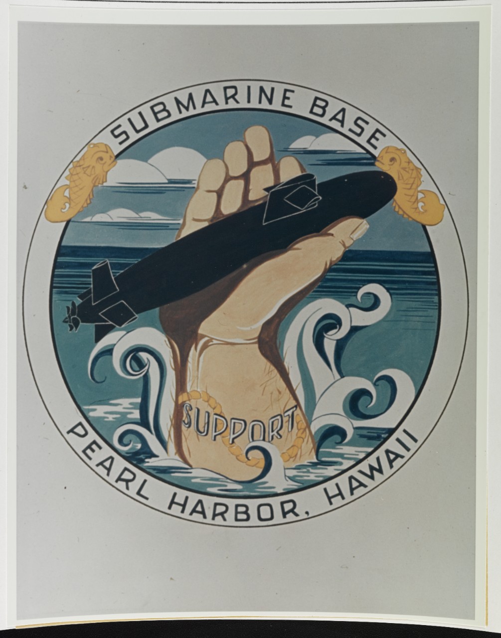 Insignia:  Submarine base, Pearl Harbor, Hawaii