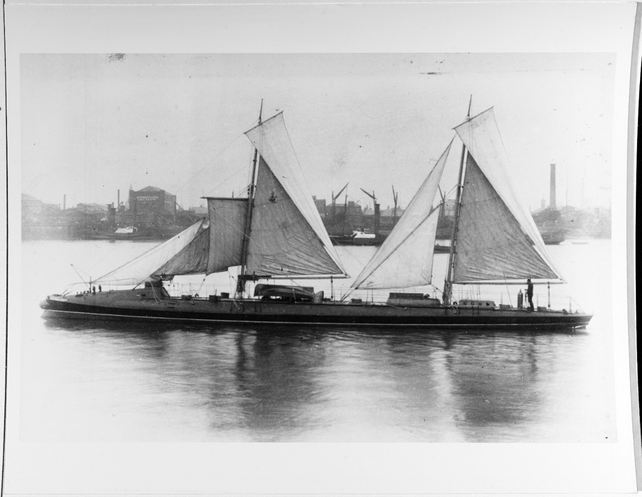 One of four torpedo boats built by Yarrow for Brazil in 1882.