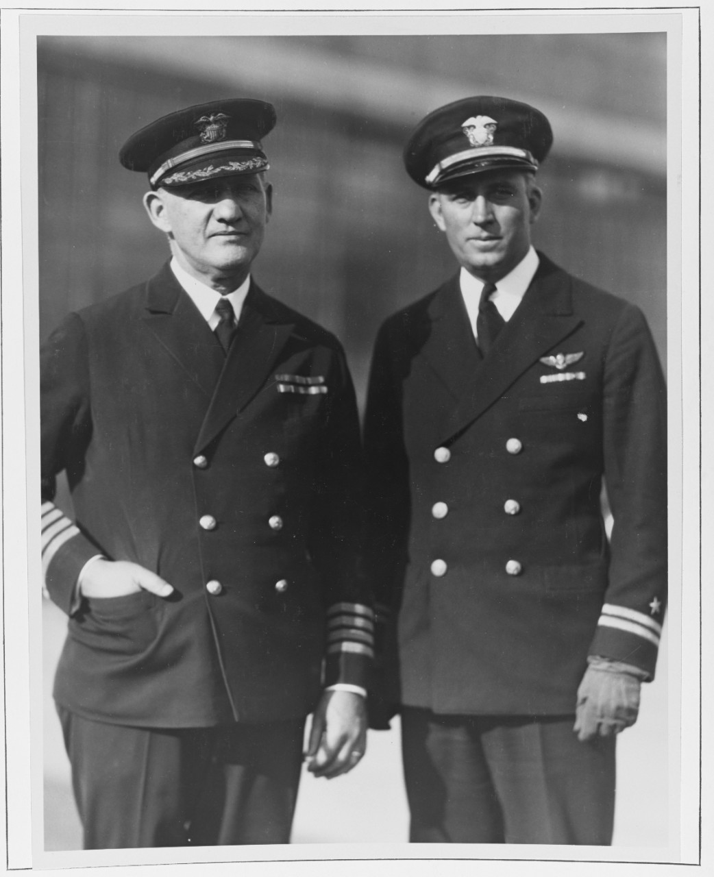 Captain Charles A. Blakely, USN and Lieutenant Richard F. Whitehead, USN.