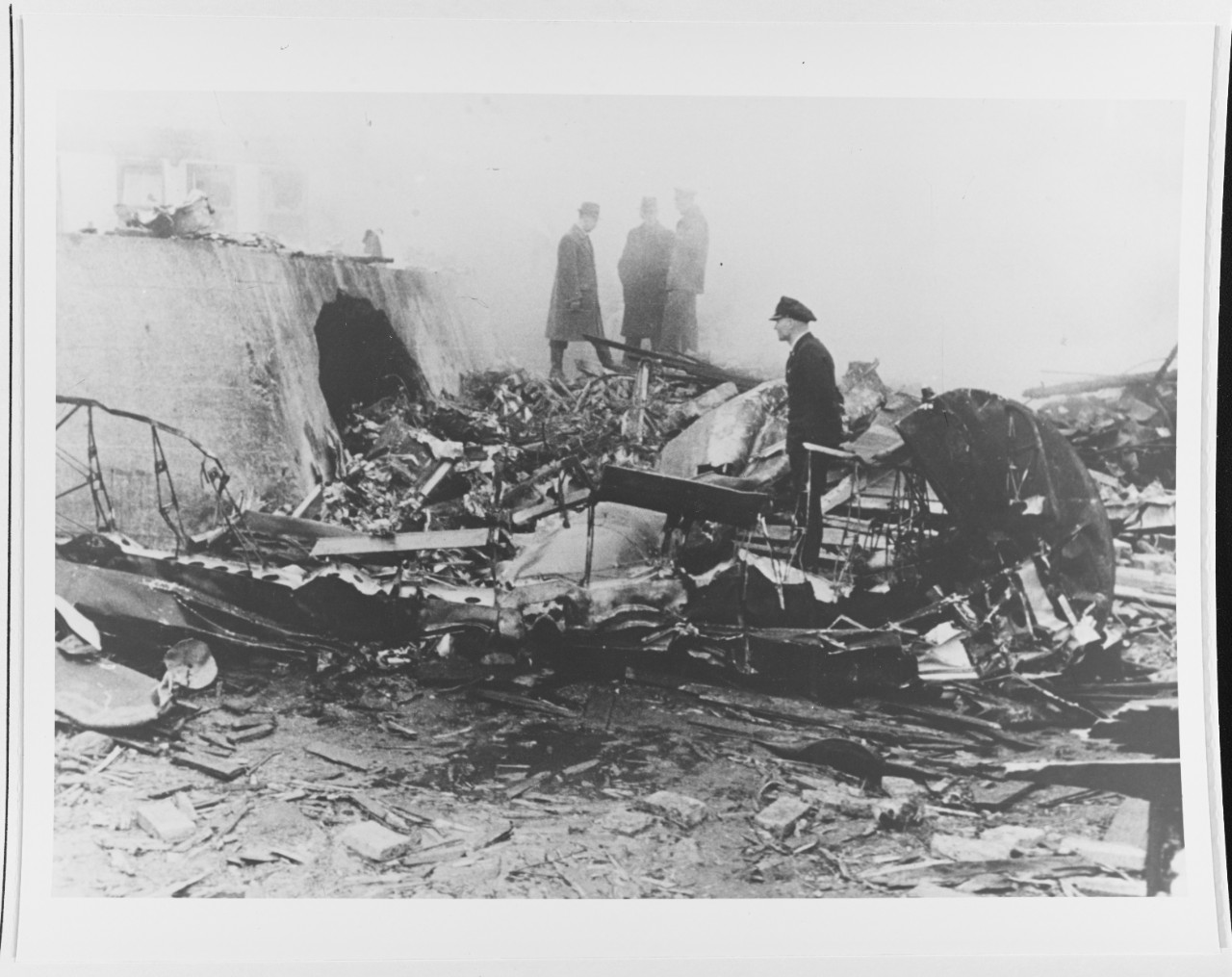 Wreckage of an English plane