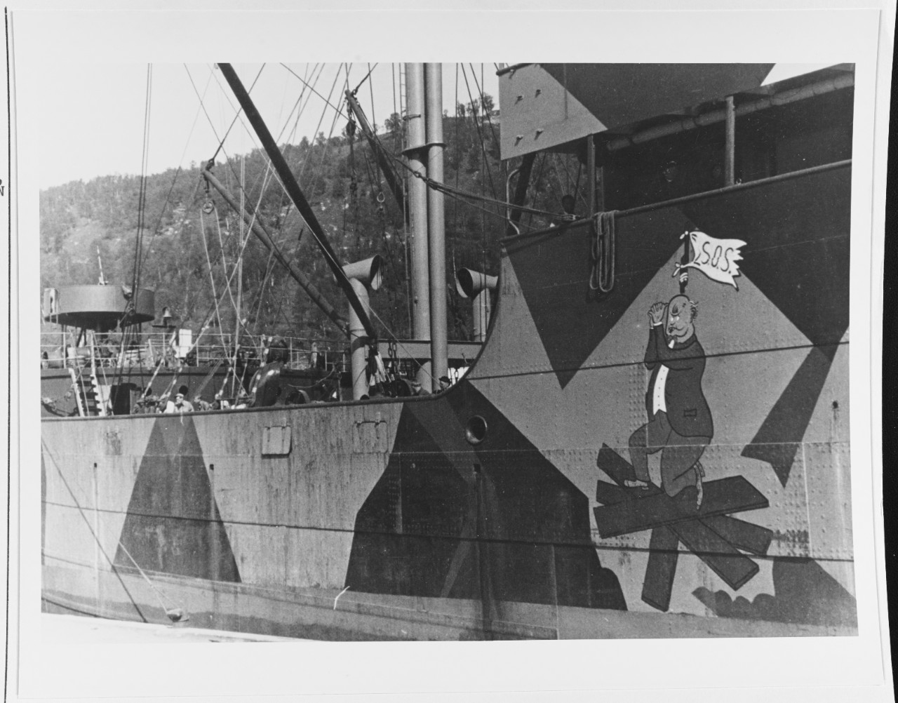 A German Transport At Tromso, Norway, During World War Ii.