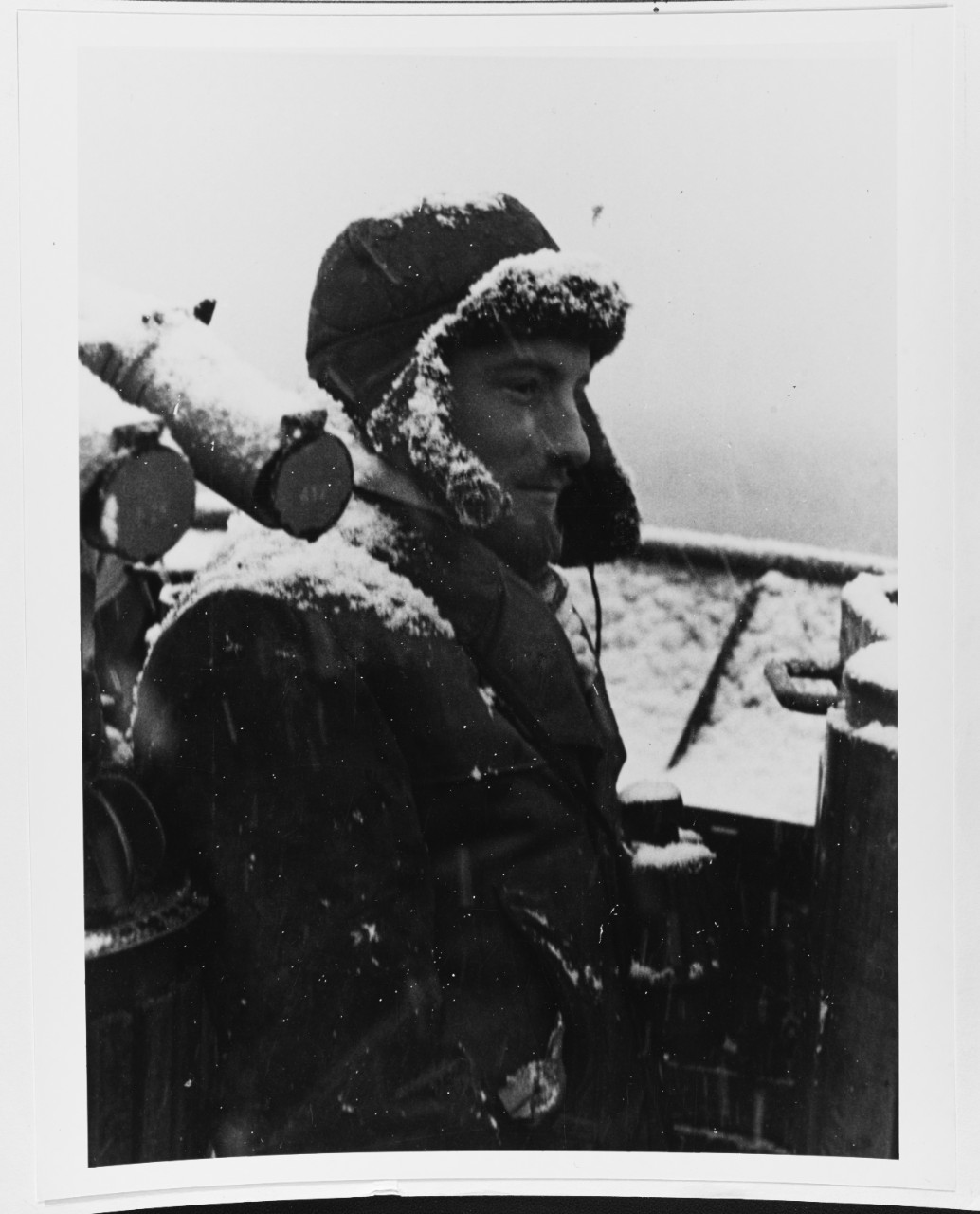 K.P. Lieutenant Bielfeld On The Bridge Of His Submarine, U-703.