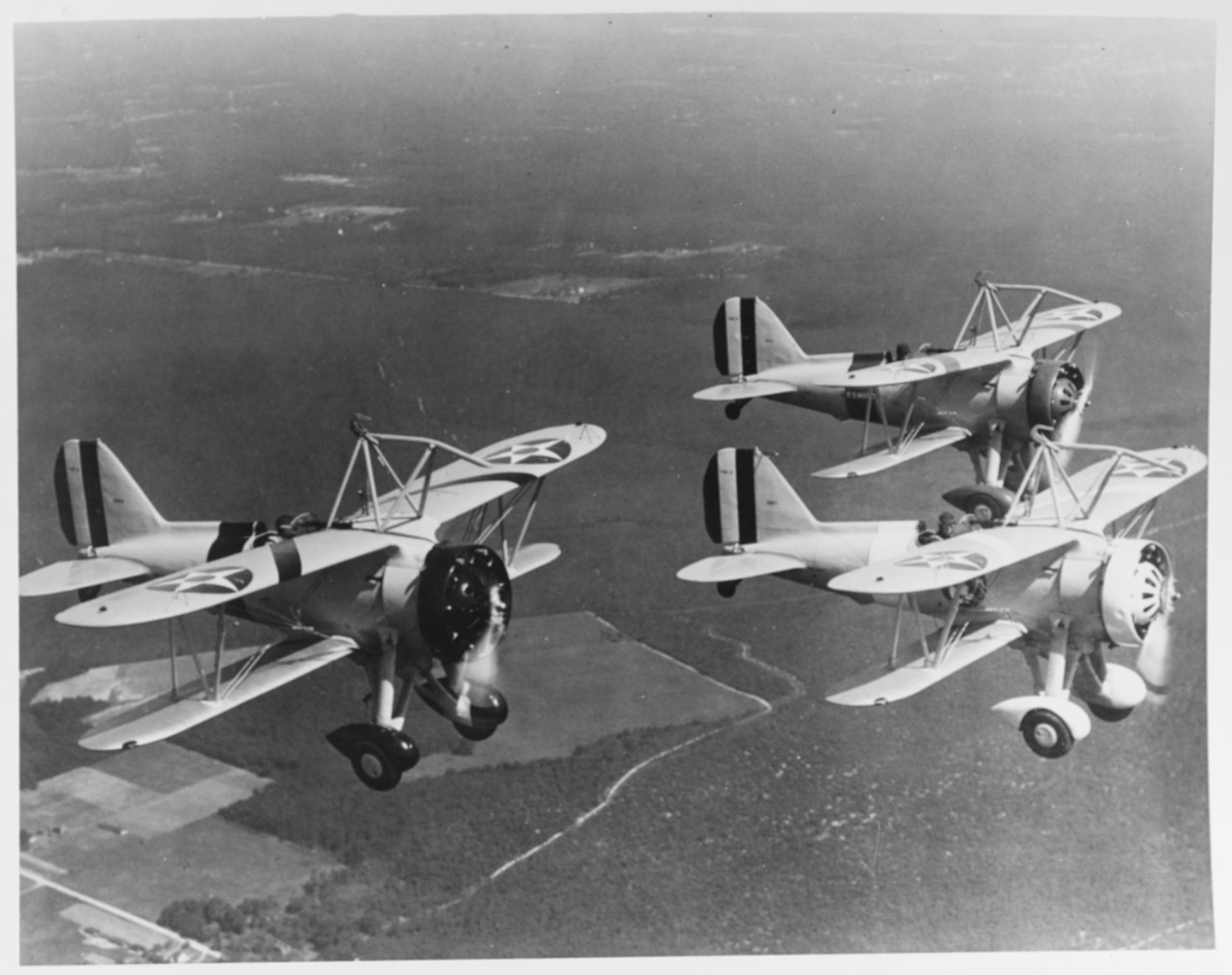 Photo #: NH 71617  Curtiss F9C-2 &quot;Sparrowhawk&quot; fighters