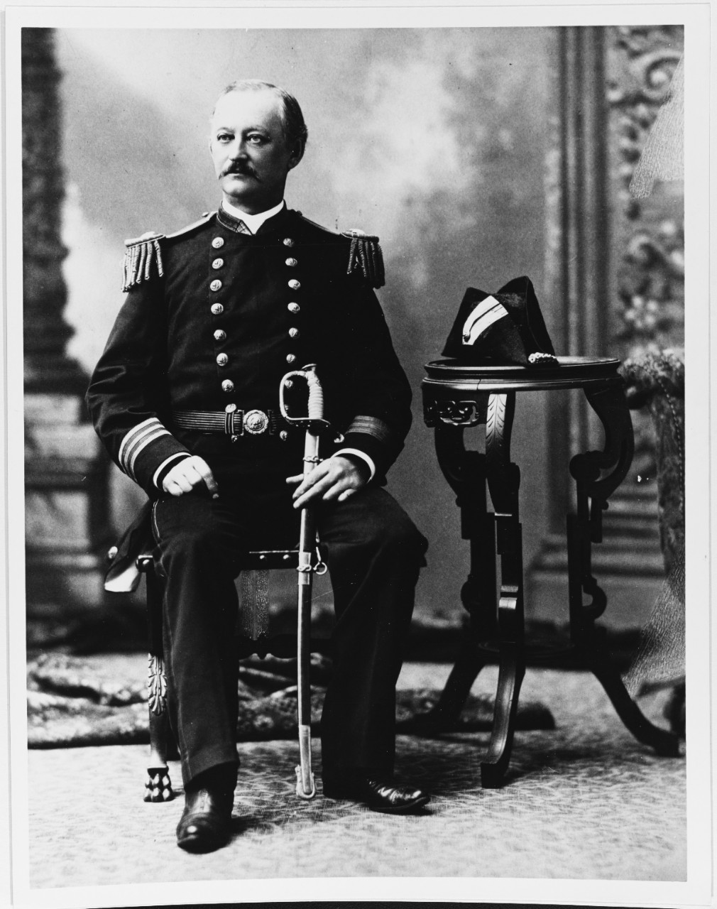 Chief Engineer Albert S. Greene, USN. Photograph taken in Chile, about 1888, or 1876.