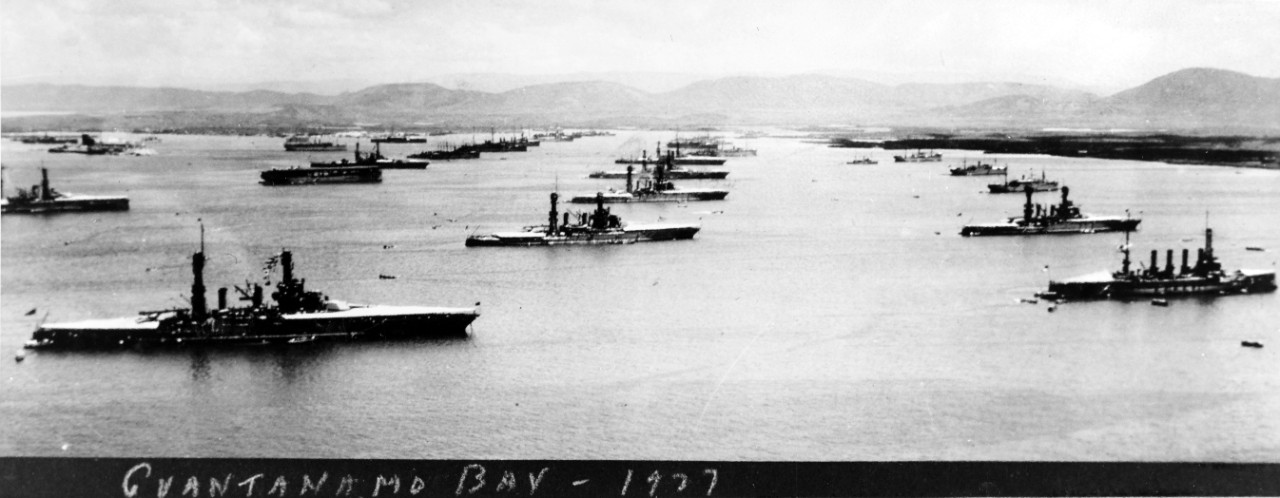 The battle fleet in Guantanamo Bay