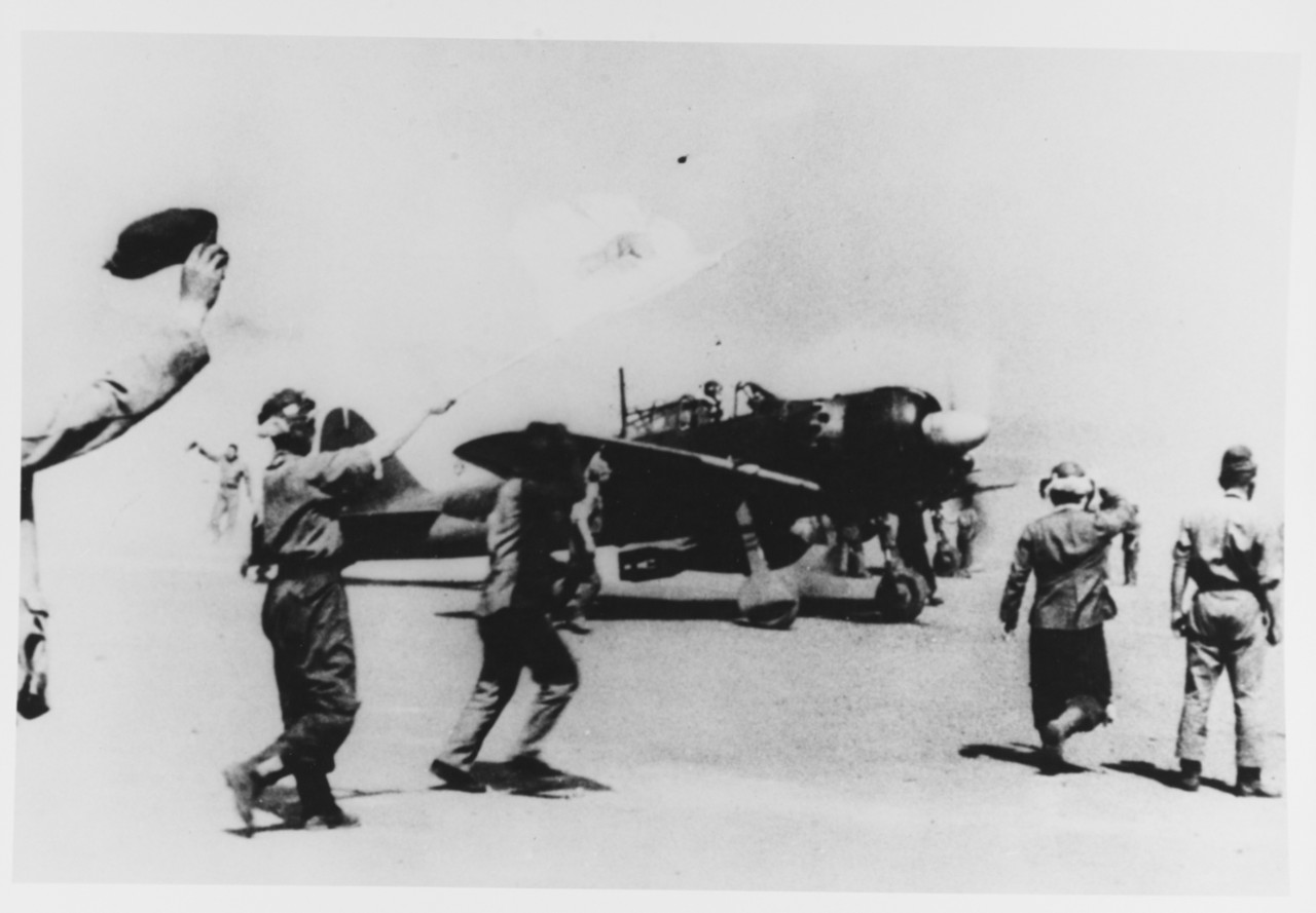 Japanese Kamikaze pilots prepare for battle.