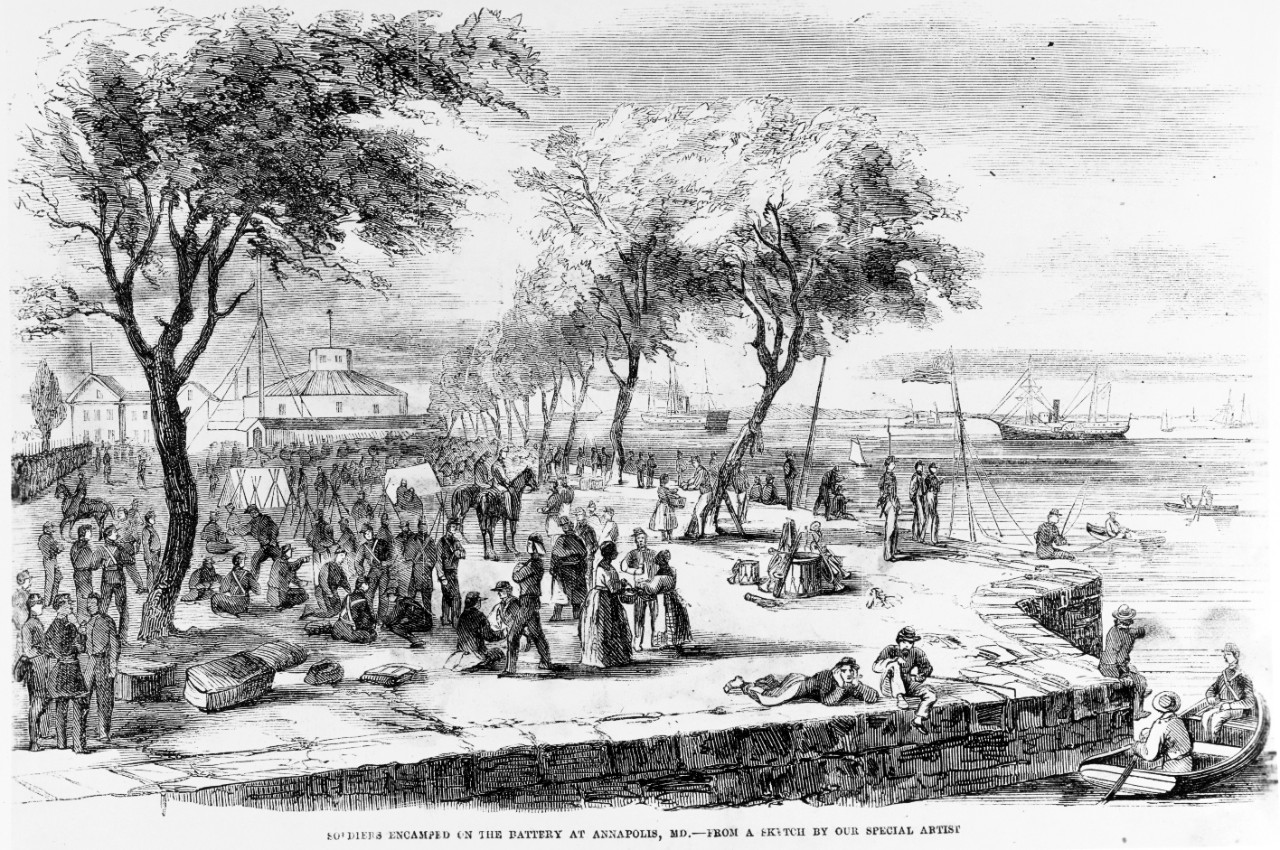 Soldiers encamped at Annapolis, Maryland.