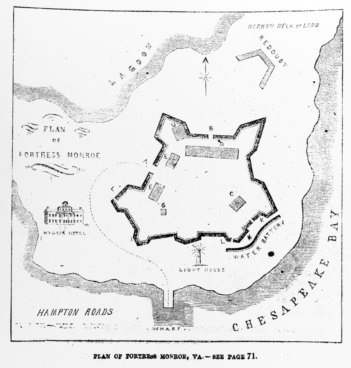 Plan of fortresses Monroe, Virginia.