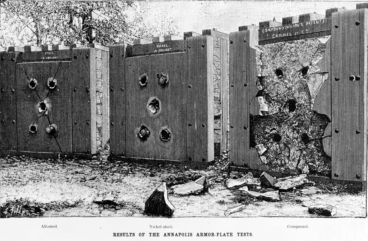 Armor plate tested at Annapolis, MD. In 1890. structure