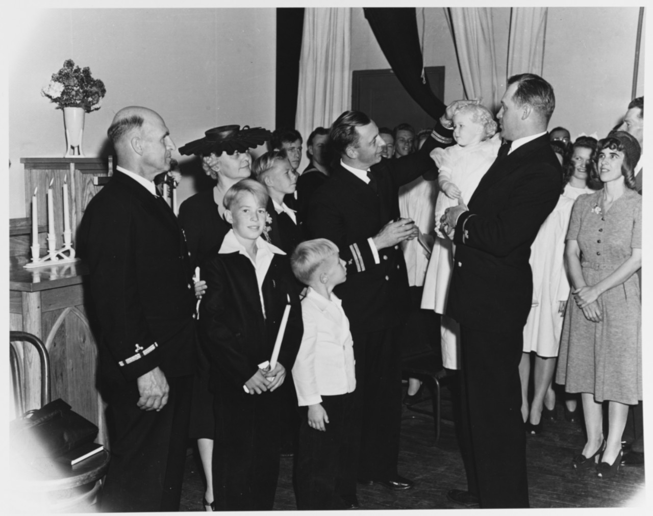 First Christening at Navy Receiving Station, Terminal Island