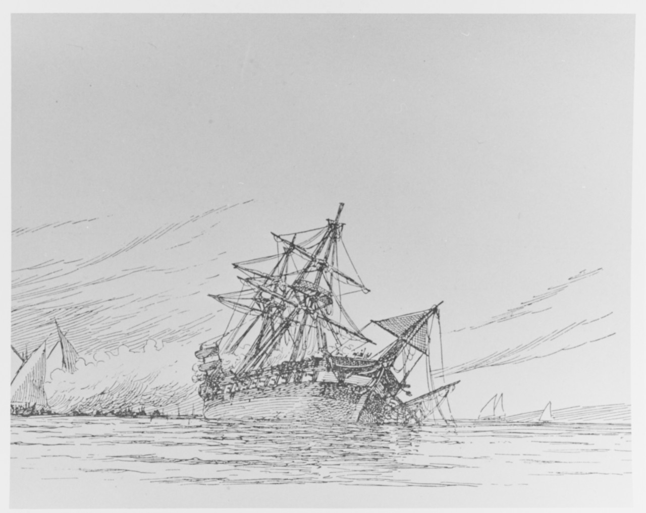 Photo #: NH 74530  Capture of USS Philadelphia, 31 October 1803