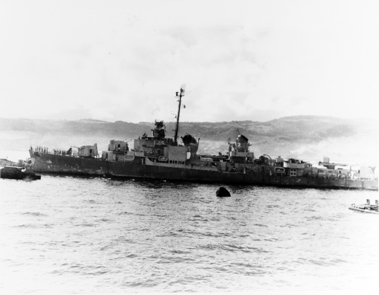 USS BOIRE (DD-704) at Saipan