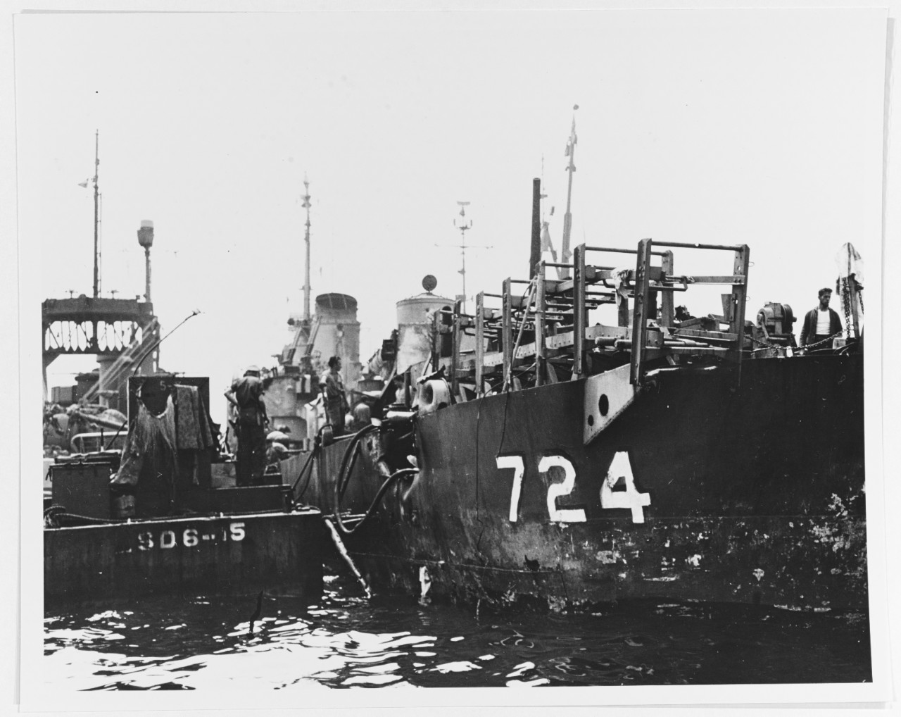 USS LAFFEY (DD-724) Severely Damaged