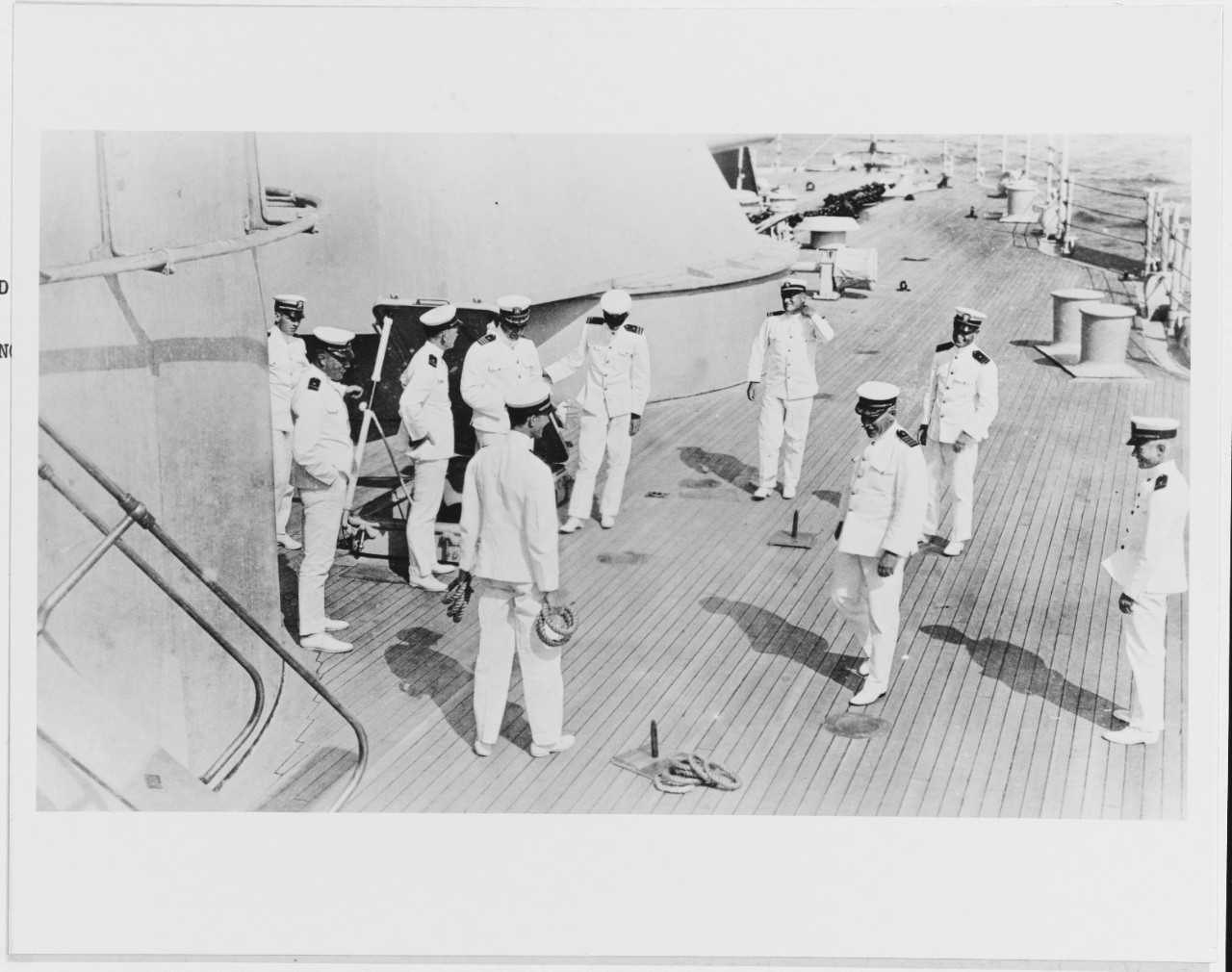 Captain William V. Pratt, USN, aboard USS NEW YORK (BB-34)