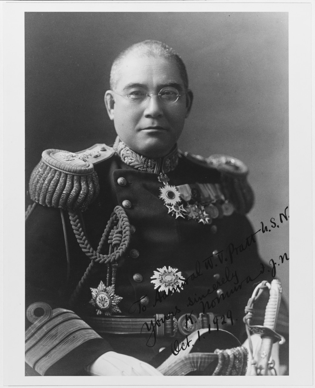 Vice Admiral Kichisaburo Nomura, Imperial Japanese Navy