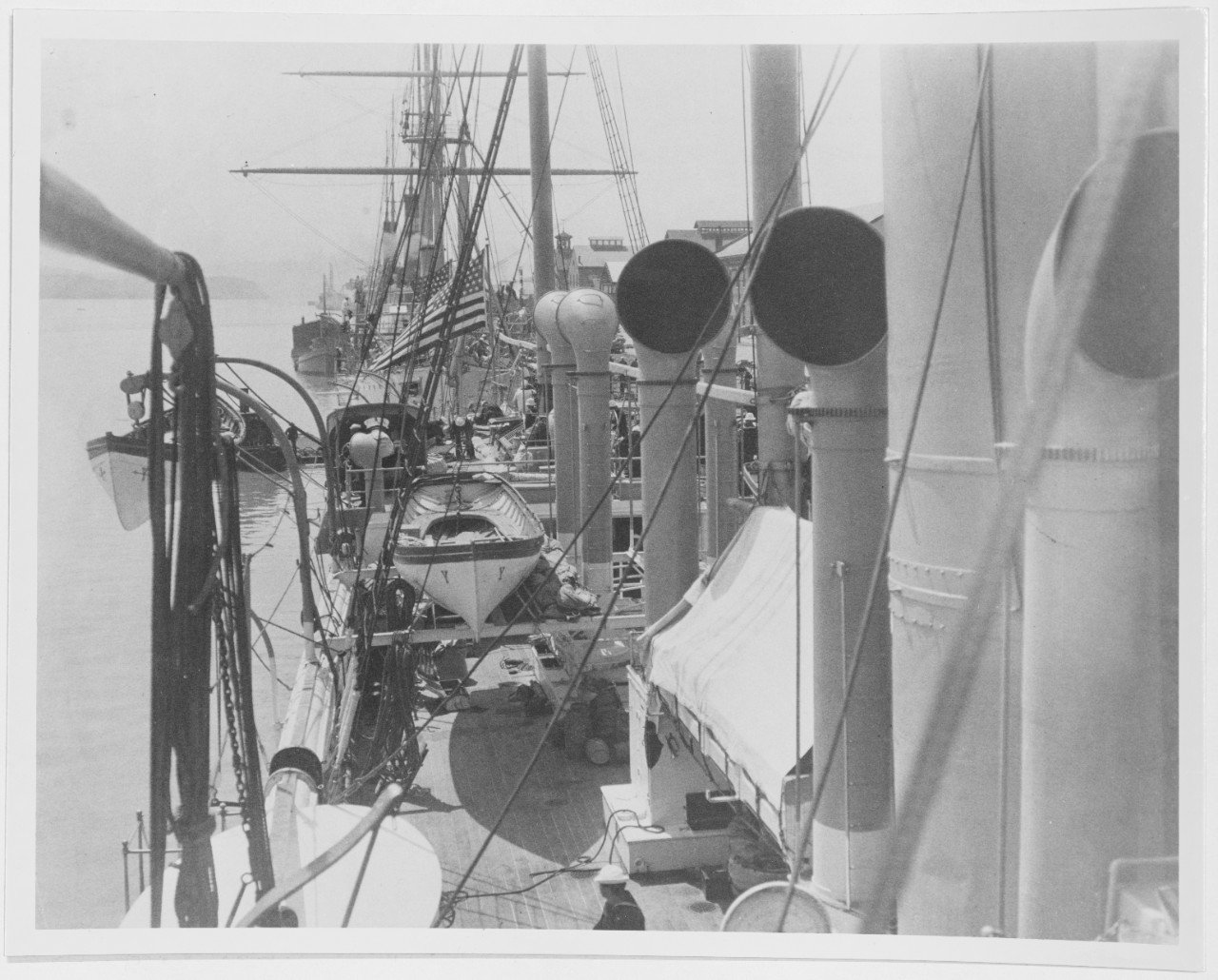 USS YORKTOWN (PG-1) Mare Island Navy Yard, circa 1903