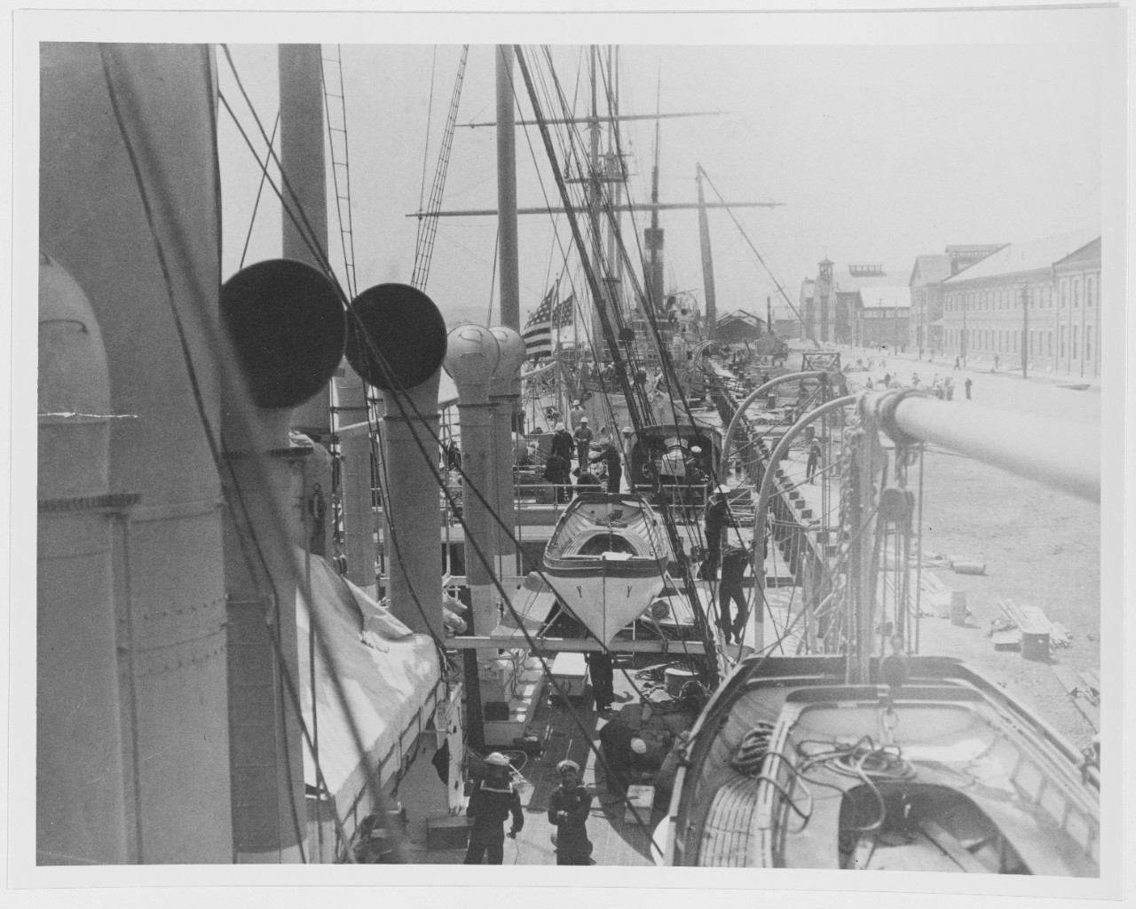 USS YORKTOWN (PG-1) Mare Island Navy Yard, circa 1903