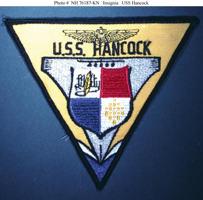 Photo #: NH 76187-KN Insignia of USS Hancock (CVA-19)
