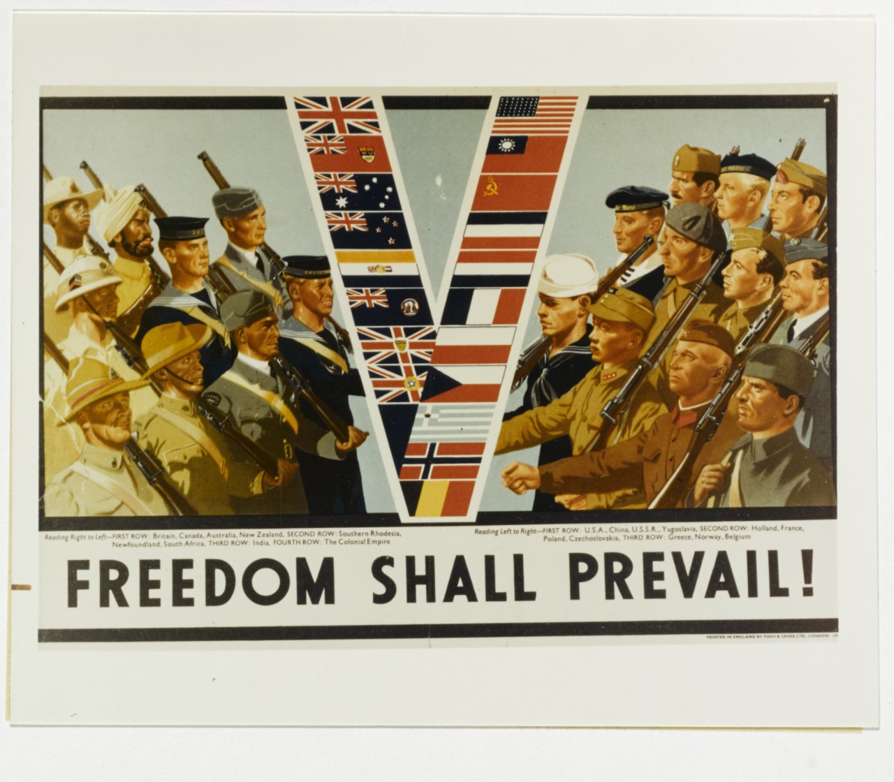 Poster:  "Freedom shall prevail"