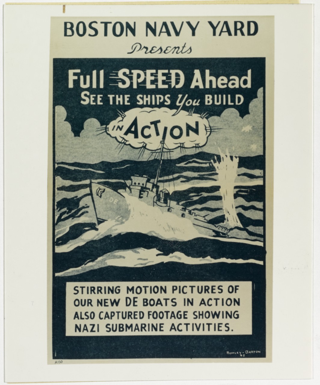Poster:  "Boston Navy Yard presents"