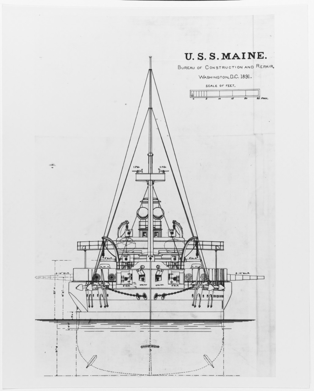 USS MAINE, 1895-98