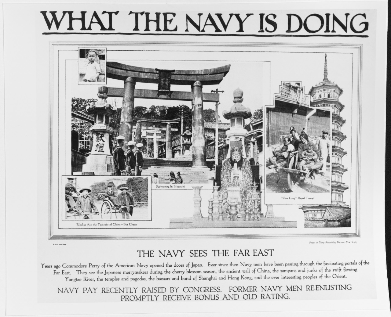 Recruiting Poster: What the Navy is Doing: the Navy Sees the Far East