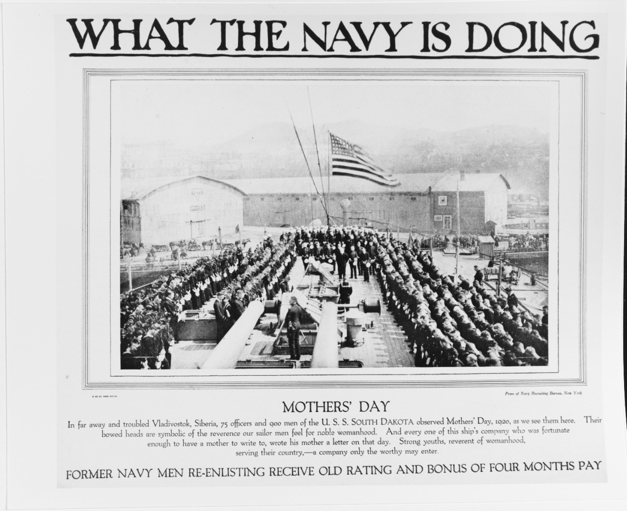 Recruiting Poster: What the Navy is Doing: Mother's Day