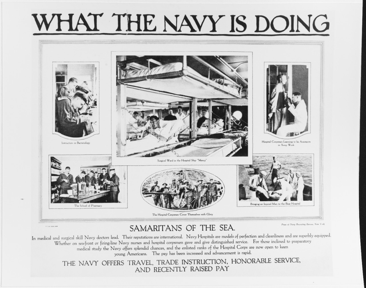 Recruiting Poster: What the Navy is Doing: Samaritans of the Sea