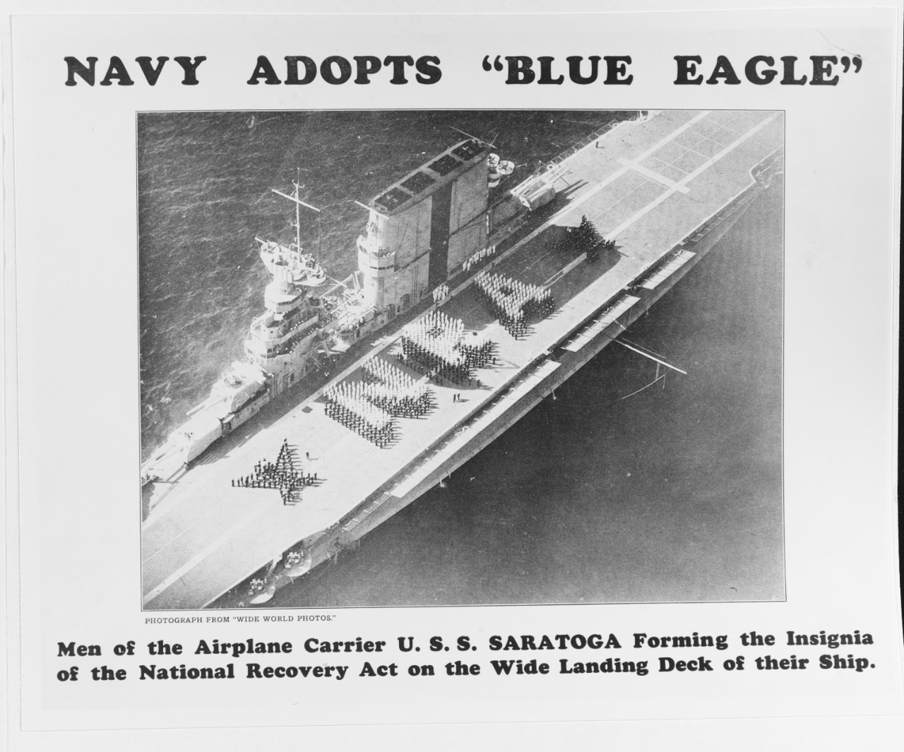 Recruiting poster:  Navy adopts "Blue Eagle"