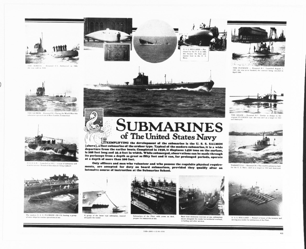 Navy poster, "Submarines"