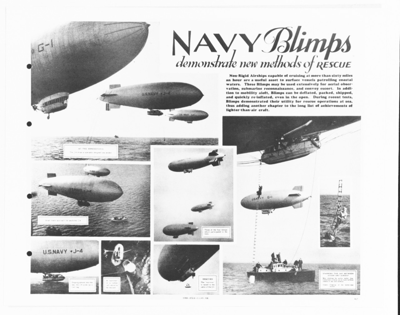 Navy poster, "Navy Blimps"
