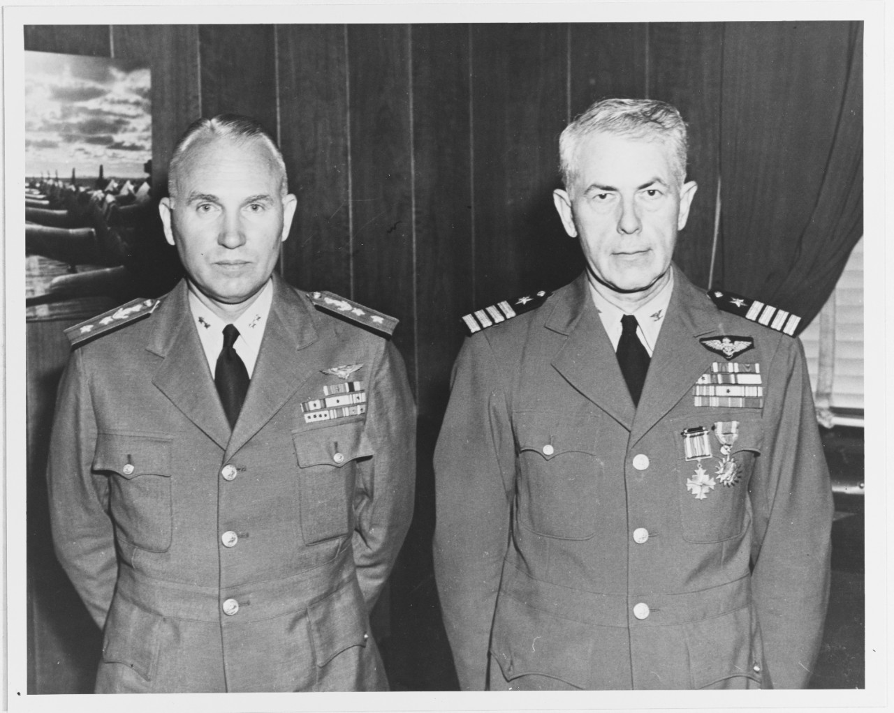Rear Admiral Harold B. Sallada, USN and Captain Clyde W. Smith, USN