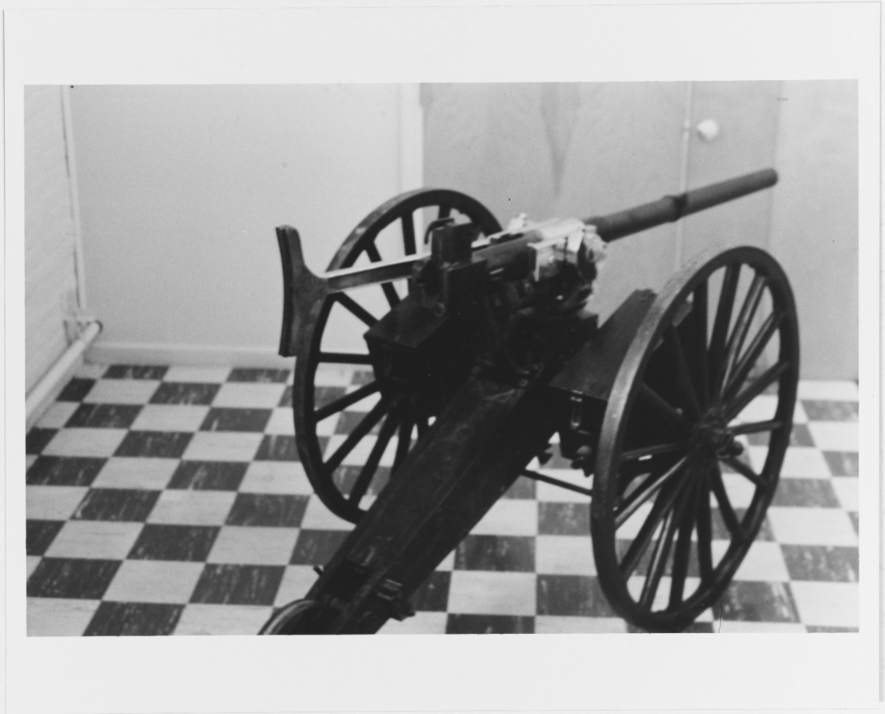 NH 77733 1-Pounder Quick-Fire Gun, Mark II, on a Field Carriage