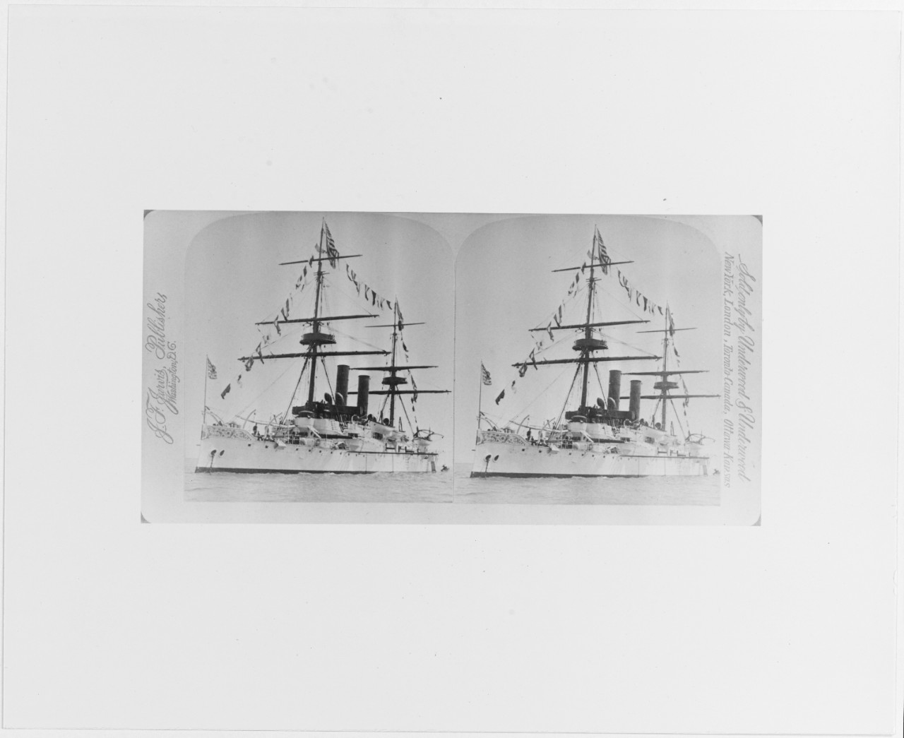 USS ATLANTA (1886-1912), single frame view of stereocard
