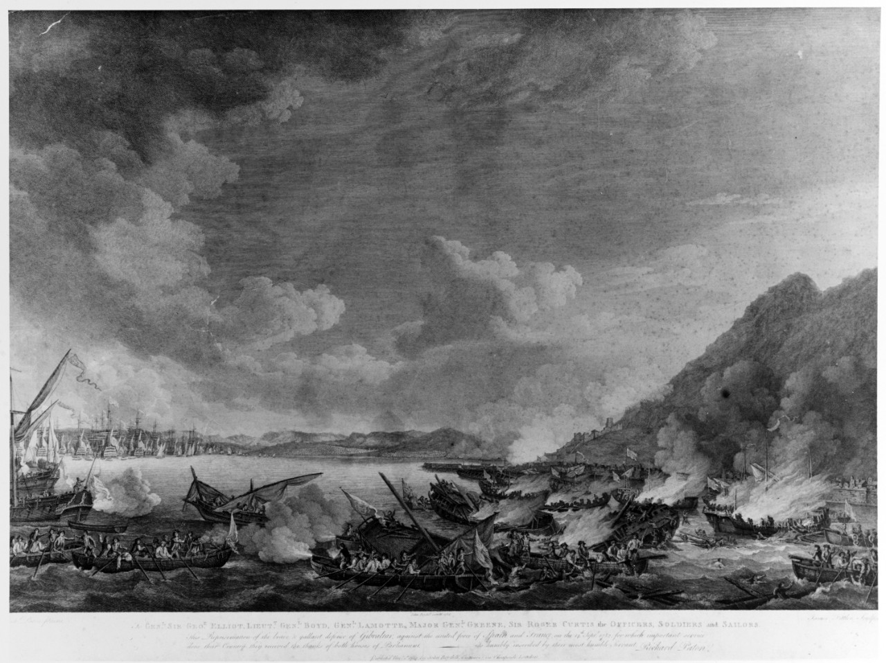 Attack on Gibraltar, September 1782.